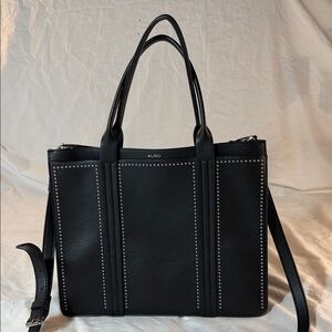 Aldo Black Satchel Purse with Silver Studs